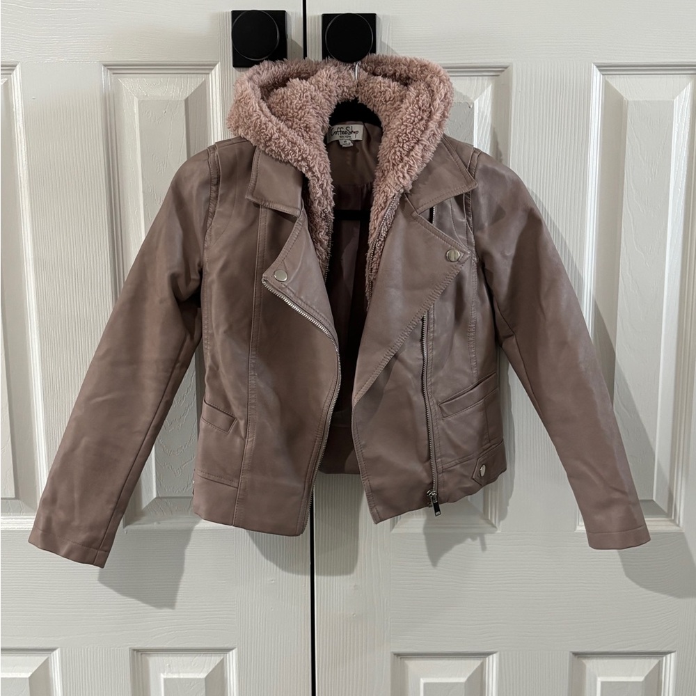CoffeeShop Bomber Jacket Pink Lining Hoodie